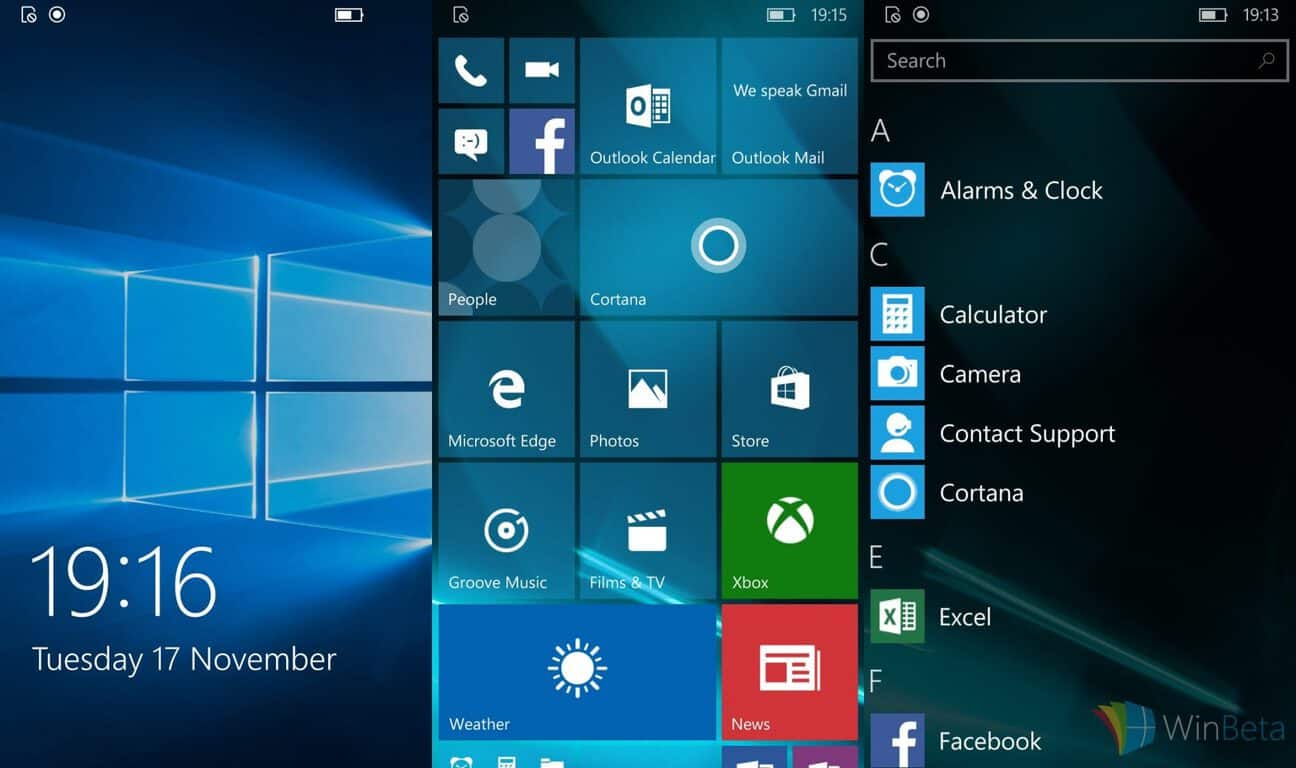 1058611o1 Windows 10 Mobile build 10586.11 screenshots