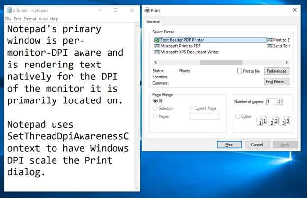 clip_image0066 Microsoft details DPI Scaling improvements in Windows 10 Anniversary Update, even for Notepad!