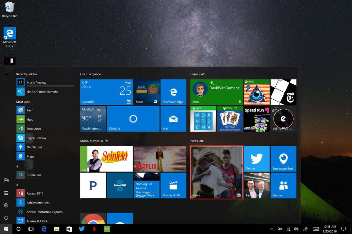 Untitled-2 Windows 10 Anniversary Update: What's new with the Start Menu